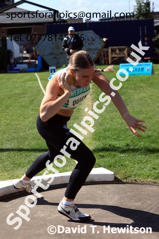 Heptathlon shot putt, 2025 EAP International Combined Events, Hexham, Northumberland.  Photo: David T. Hewitson/Sports for All Pics